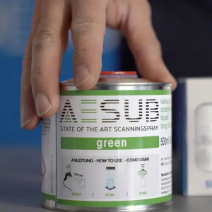 3D scanning coat AESUB Green, self-evaporating, for spray gun