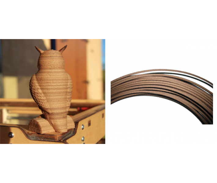 Wood Дерев’яний пластик 3DDevice світле дерево 1,75 mm, 1 кг