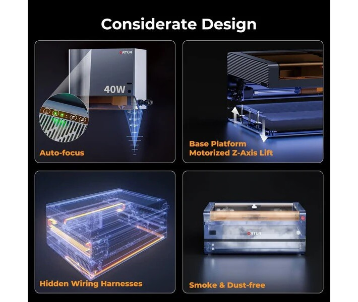Ortur H20 20W закритий лазерний гравірувальний та різальний верстат