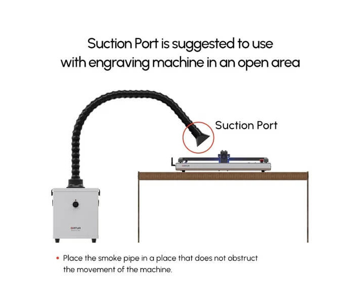 Лазерний гравірувальний та різальний верстат Ortur H20 20 Вт у корпусі + очищувач диму