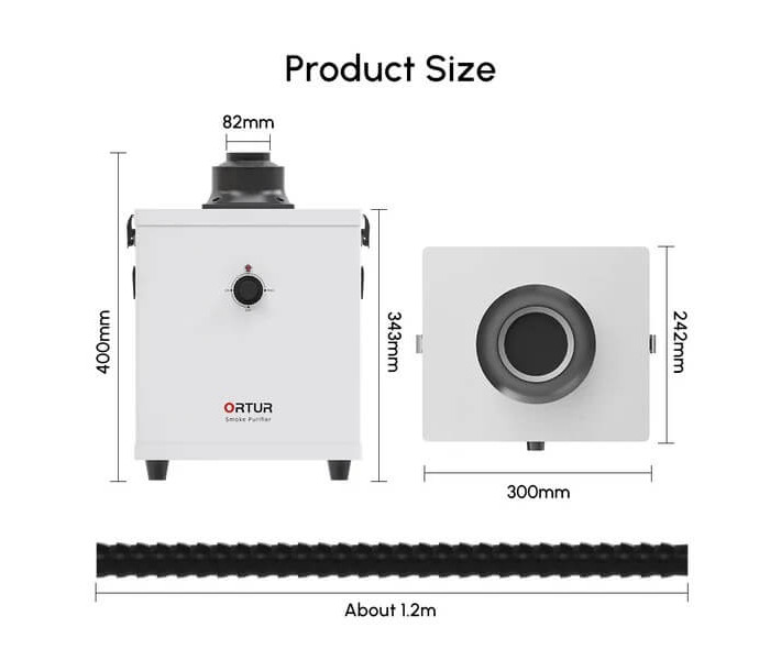 Лазерний гравірувальний та різальний верстат Ortur H20 20 Вт у корпусі + очищувач диму