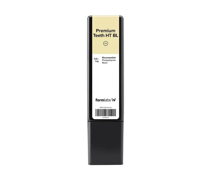 Formlabs Premium Teeth HT Bleach Resin Form 3 Cartridge, 1kg 0.8L