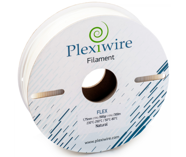 FLEX пластик Plexiwire 1,75 мм 0,9 кг натуральний FLEX пластик Plexiwire 1,75 мм 0,9 кг натуральний