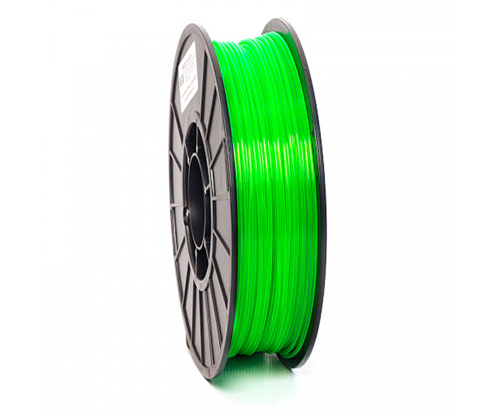 PLA plastic 3DDevice green transparent 1.75 mm, 1 kg