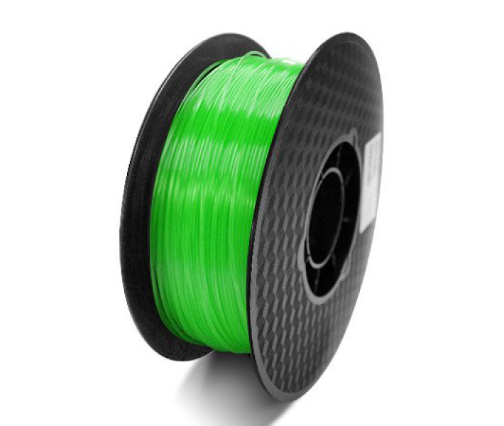 PLA plastic 3DDevice green transparent 1.75 mm, 1 kg