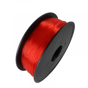 PLA пластик 3DDevice червоний прозорий 1,75 mm, 1 кг