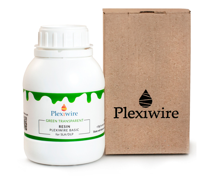 Фотополімерна смола Plexiwire resin basic 0.5 кг зелений прозорий Фотополімерна смола Plexiwire resin basic 0.5 кг зелений прозорий