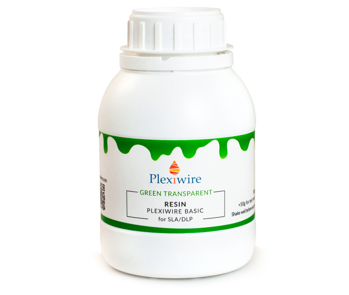 Plexiwire Resin Basic, 0.5 kg, Green Transparent