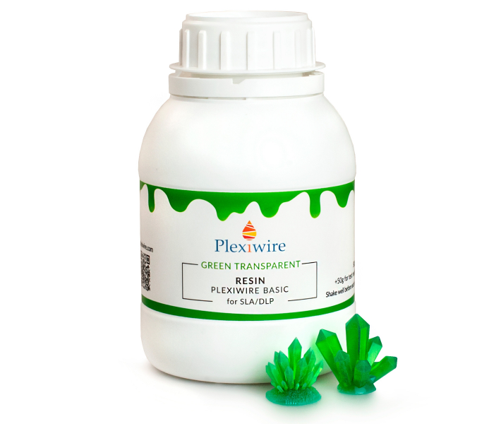Plexiwire Resin Basic, 0.5 kg, Green Transparent