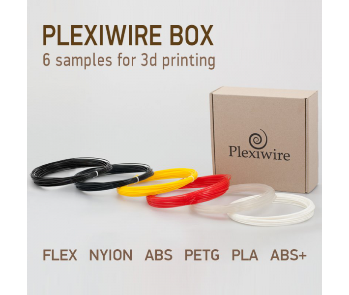 Plexiwire Box (образцы пластиков ABS, ABS+, PLA, PETG, Nylon, FLEX) Plexiwire Box (образцы пластиков ABS, ABS+, PLA, PETG, Nylon, FLEX)
