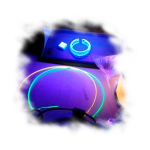 Fluorescent PET plastic (ultraviolet)