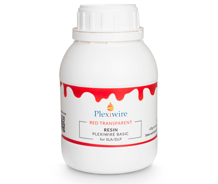 Plexiwire Resin Basic, 0.5 kg, Red Transparent