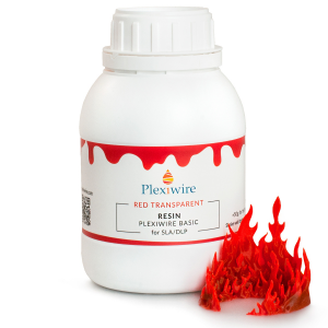 Фотополімерна смола Plexiwire resin basic 0.5 кг червоний прозорий
