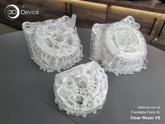 Set of clear optical-grade functional prototypes 3D printed on Formlabs Form 4L (Clear Resin V5) — 3DDevice