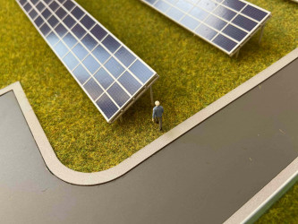 Realistic solar station model