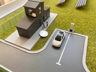 3D model of a solar station - visualization of renewable energy