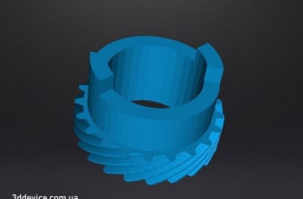 3D-модель конической шестерни с технологией FDM-печати и внутренним цилиндрическим пазом