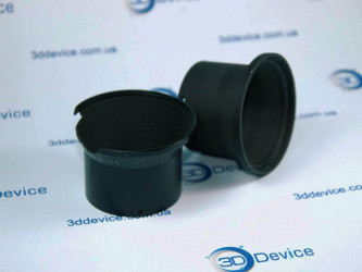 3D printed camera lens hood by 3DDevice for custom photography equipment.