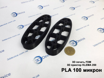 3D printed PLA constructions on KLEMA 250 by 3DDevice for engineering.