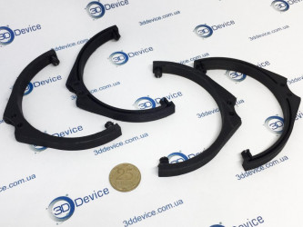 3D printed earhooks for headphones by 3DDevice for a custom fit.