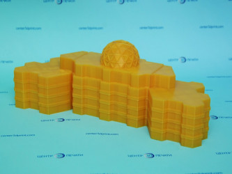 3D printed layout part by 3DDevice for architectural or landscape models.