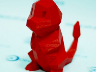 3D-printed low-poly Charmander figure for kids and collectors by 3DDevice.