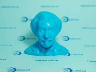 3D-printed Albert Einstein bust from ABS plastic by 3DDevice.