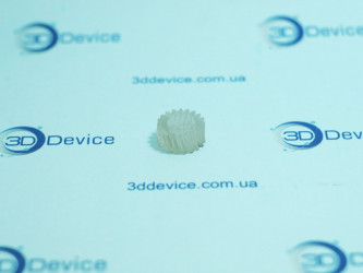 3D-printed gear from polycarbonate by 3DDevice for industrial use.