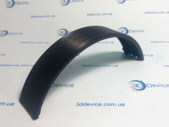 3D-printed headphone headbands from black CoPET by 3DDevice.