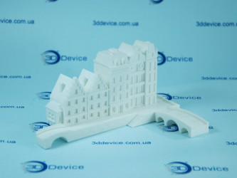3D-printed architectural model by 3DDevice for building design.