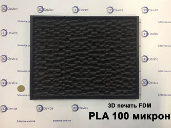 3DDevice FDM printing with PLA at 100-micron layer height for a smooth finish.