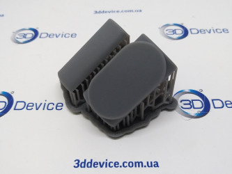 Gadget prototype 3D-printed by 3DDevice with LFS technology using grey resin at 25 microns.