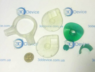 High-precision 3D-printed parts by 3DDevice for machinery and equipment.