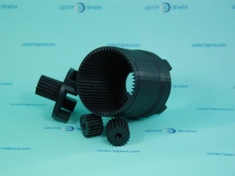 3D-printed gears and spline shaft for robotics