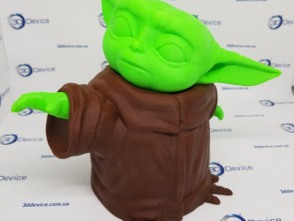 3D-printed Baby Yoda figurine with FDM technology by 3DDevice.