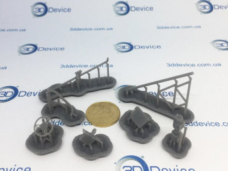 Car model parts printed with Formlabs Form 2 SLA 3D printer by 3DDevice.