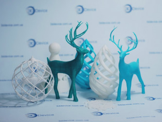 3D-printed Christmas toys on FDM printer by 3DDevice.