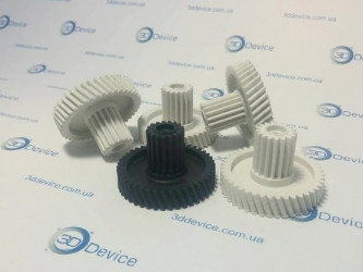 New 3D-printed replacement gear modeled from a damaged sample for machine repair by 3DDevice.