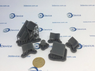 High-resolution SLA parts for a car model printed on Formlabs Form 2 by 3DDevice.