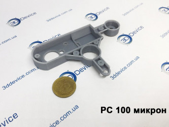 Durable polycarbonate 3D printed part (100 micron) by 3DDevice for prototyping.