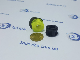 Functional yellow and black 3D printed plastic parts. Durable 3DDevice industrial components.