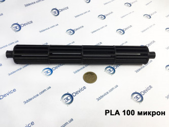 3D printed roller or shaft component in PLA plastic (100 micron). 3DDevice prototyping part.