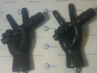 3D printed hand models showing the 