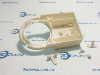 3D printed complex modular casing with small components for electronics. 3DDevice prototyping and manufacturing service.
