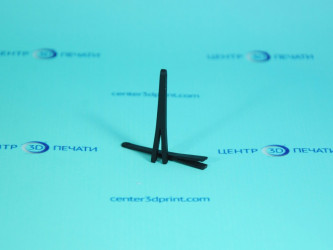 Small, dark FDM 3D printed technical part. Precision and custom manufacturing service by 3DDevice experts.