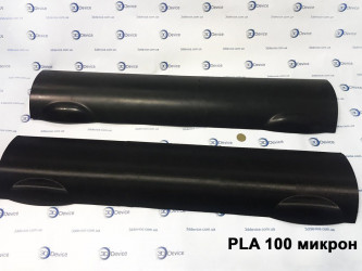 FDM 3D printed fender/car moldings in black PLA (100 microns), optimized for gluing. Custom parts by 3DDevice.