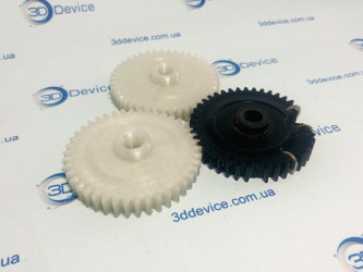 3D printed replacement plastic gear for damaged machinery. Precision spare parts and restoration service by 3DDevice.