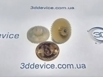 3D printed replacement plastic gears based on damaged sample. 3D printing service for mechanical spare parts by 3DDevice: 3ddevice.com.ua.