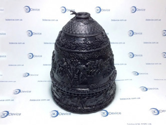 3D printed replica of an ornate Scythian crown/headpiece for a movie prop. Custom historical model production service by 3DDevice.