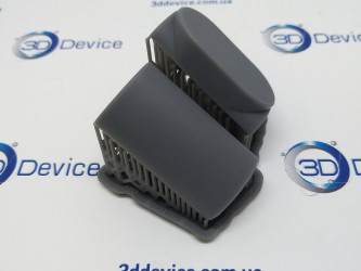 LFS 3D printed gadget case prototype on Formlabs Form 3 (Grey Resin, 25 microns). High-precision SLA/LFS modeling service by 3DDevice: 3ddevice.com.ua.